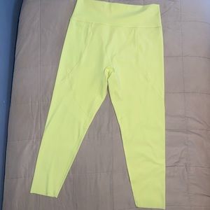 Flourescent yellow Aerie Yoga Pants